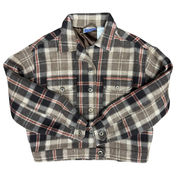 STUNNING Vintage EUC Cropped Lined‎ Wool Tartan Plaid Jacket | Size PM - Picture 1 of 10